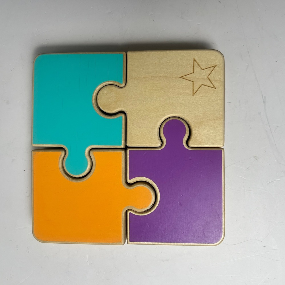 Lovevery Wooden Chunky Puzzle‎ Toddler OS Multicolor Montessori Learning Toy